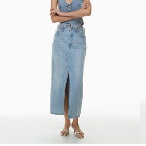 Denim Forum by Aritzia Maxi Denim Skirt